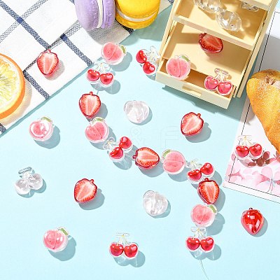 30Pcs 3 Styles Transparent Acrylic Beads MACR-CJ0002-41-1