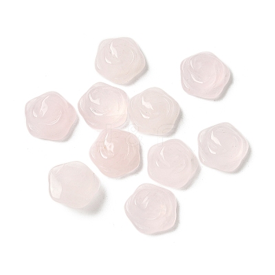 Natural Rose Quartz Carved Cabochons G-C185-01A-01-1