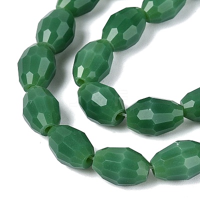 Opaque Solid Color Glass Beads Strands GLAA-N071-01A-C08-1