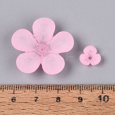 Frosted Acrylic Bead Caps KY-Q004-08H-1