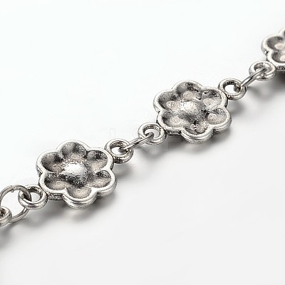 Trendy Tibetan Style Flower Anklets AJEW-AN00083-1