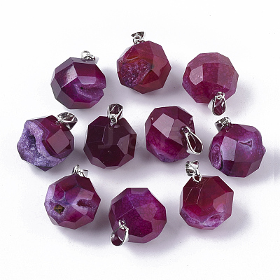Natural Agate Pendants G-S359-051E-1