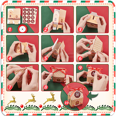 Christmas Cardboard Candy Boxs CON-WH0086-040-1