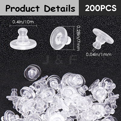 Clear Silicone Full-covered Ear Nuts FIND-SP0001-18C-1
