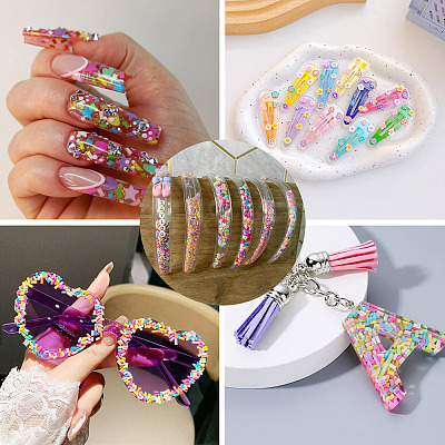 60G 10 Styles Handmade Polymer Clay Sprinkles Mix CLAY-TA0001-70-1