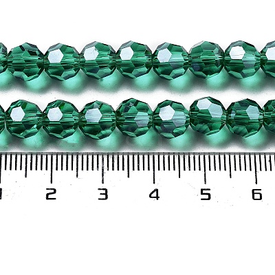 Electroplate Transparent Glass Beads Strands EGLA-A035-T8mm-A18-1