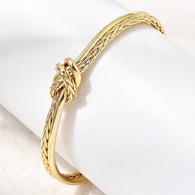 Brass Knotted Cuff Bangles for Women KK-CBACA61-02G-1