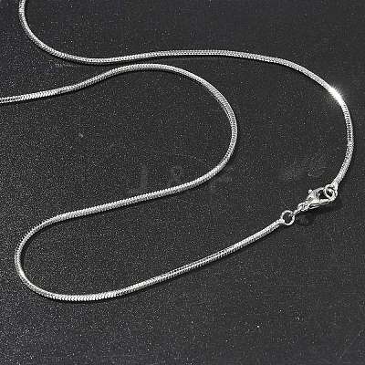1.5mm Rack Plating Brass Snake Chain Necklaces for Women Men MAK-L044-13P-1