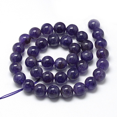 Natural Amethyst Beads Strands X-G-R446-6mm-21-1