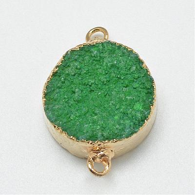 Natural Druzy Agate Links connectors G-Q500-04-1