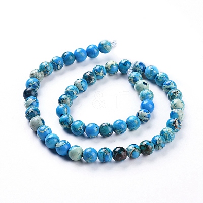 Natural Imperial Jasper Beads Strands G-G814-07-8mm-1