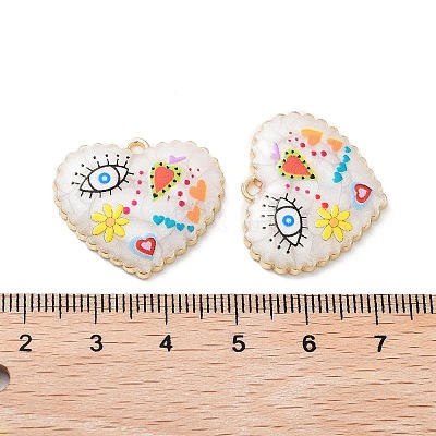 Rack Plating Alloy Enamel Pendants FIND-C050-13G-01-1