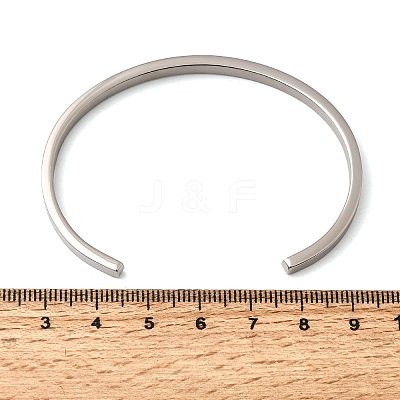 304 Stainless Steel Cuff Bangles BJEW-H644-08P-1