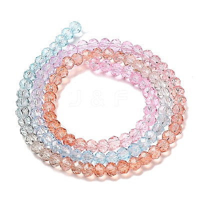Transparent Painted Glass Beads Strands DGLA-A034-T4mm-A19-1