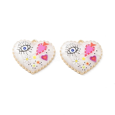 Rack Plating Alloy Enamel Pendants FIND-C050-13G-02-1