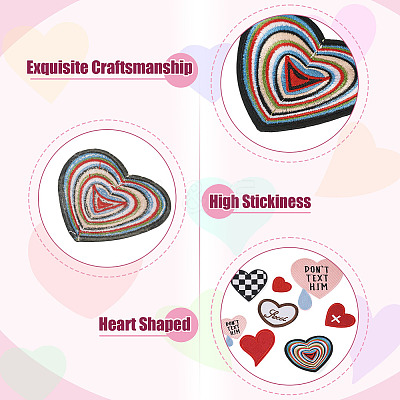 8Pcs 8 Styles Computerized Embroidery Cloth Patches PATC-TA0001-38B-1