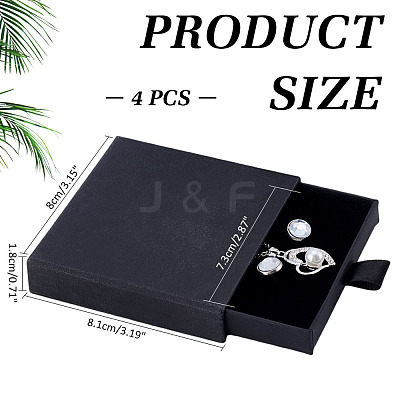 Cardboard Jewelry Set Drawer Boxes CON-WH0099-76B-1