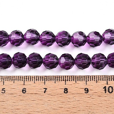 Baking Paint Transparent Glass Beads Strands DGLA-A035-T8mm-A09-1