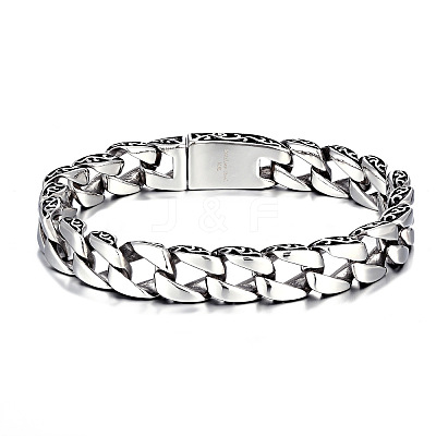 Alloy Curb Chain Bracelet for Men WG16336-01-1-1