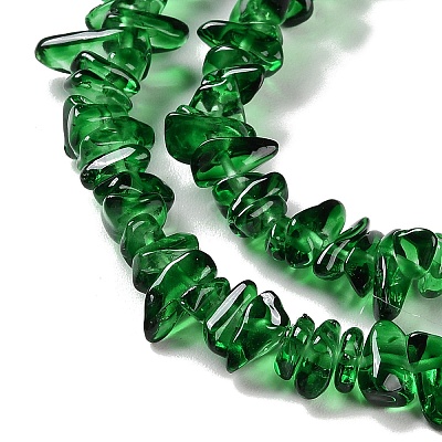 Spray Painted Transparent Glass Beads Strands X-GLAA-P060-01A-07-1