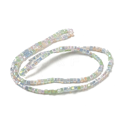 Electroplate Glass Beads Strands EGLA-F121-FR-B03-1