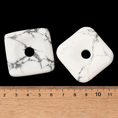 Frosted Natural Howlite Pendants G-C138-03B-1