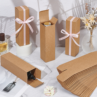 Kraft Paper Packing Boxes for Essential Oil Gift LS-CON-WH0107-59A-01-1