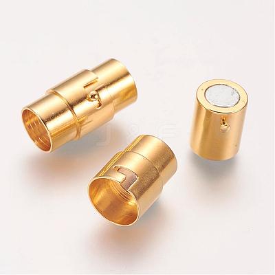 Brass Locking Tube Magnetic Clasps KK-Q089-G-1