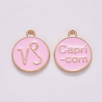 Alloy Enamel Pendants X-ENAM-S124-01B-09E-1