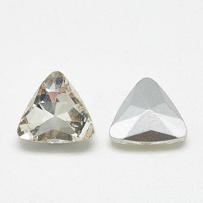 Pointed Back Glass Rhinestone Cabochons RGLA-T087-14mm-01-1