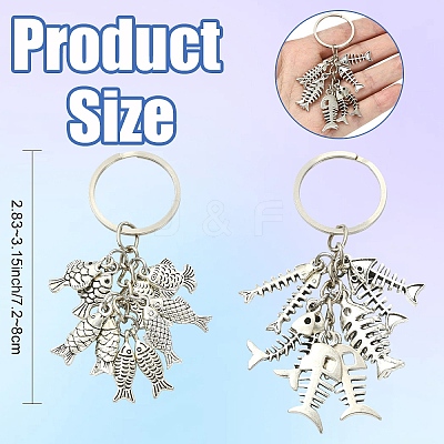 2Pcs Alloy Keychains KEYC-YW00235-1