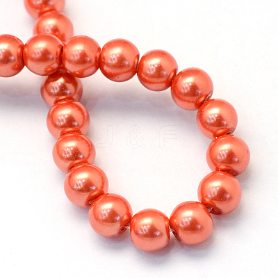 Baking Paint Glass Pearl Round Bead Strands HY-Q003-10mm-38-1
