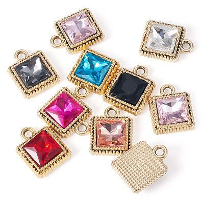 10Pcs UV Plating Alloy Pendants ALRI-TADJ0001-05-1