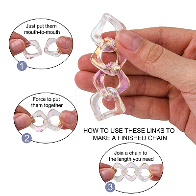 Transparent Acrylic Linking Rings OACR-S036-003A-D01-1