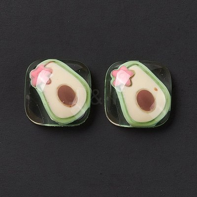 Transparent Resin Cabochons RESI-G034-A01-1