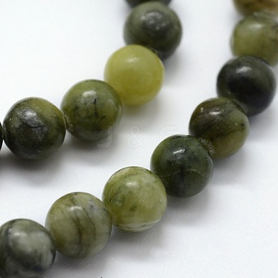 Natural Chinese Southern Jade Beads Strands X-G-I199-07-6mm-1