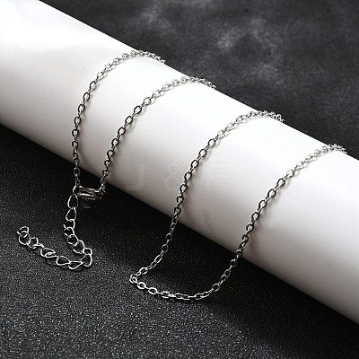 Non-Tarnish 304 Stainless Steel Cable Chain Necklace X-STAS-T040-PJ204-50-1