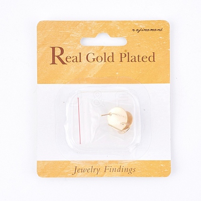 Brass Stud Earring Findings X-KK-T016-03G-1