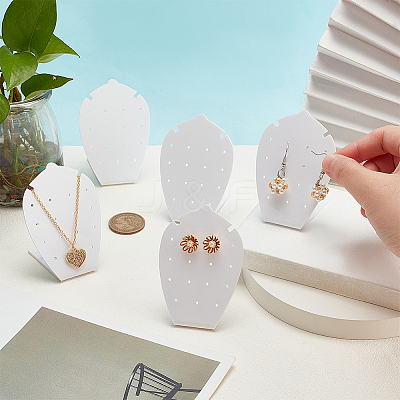10Pcs Acrylic Slant Back Earring Stands Displays EDIS-PH0001-79-1