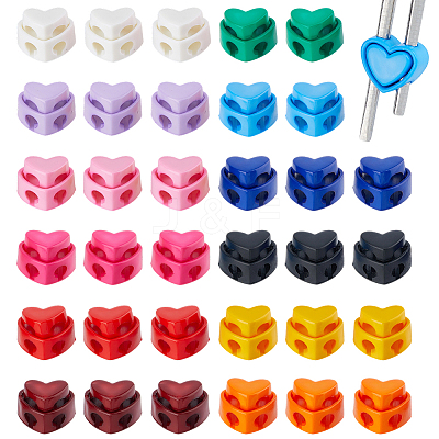 44Pcs 11 Colors Nylon Spring Cord Locks FIND-FH0016-85-1