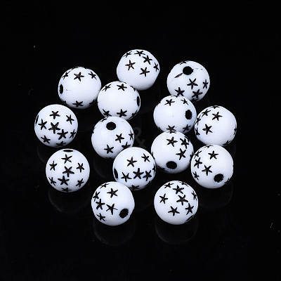 Opaque Acrylic Beads MACR-N012-11-A01-1