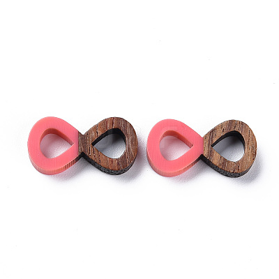 Opaque Resin & Walnut Wood Links Connectors RESI-T035-46-1
