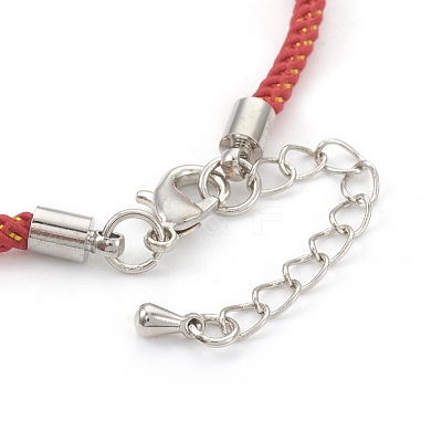 Adjustable Nylon Cord Bracelet Making MAK-F026-B-P-1