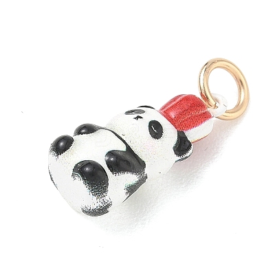 Brass Enamel Pendants KK-CBAE20A-01A-G-1