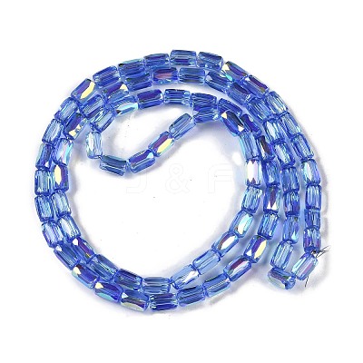 Electroplate Glass Chevron Beads Strands GLAA-Q101-02A-AB03-1