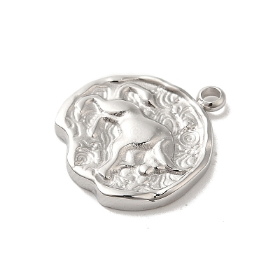 304 Stainless Steel Pendants STAS-B074-08P-04-1