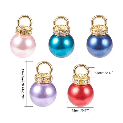 Acrylic Imitation Pearl Pendants IFIN-PH0023-63G-1