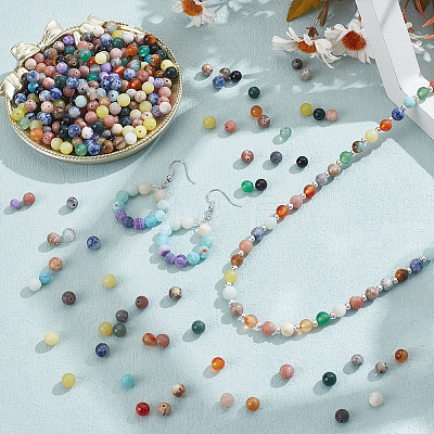 750Pcs 15 Styles Natural Mixed Germstone Beads G-ME0001-03-1