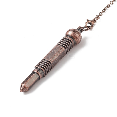 Brass Bullet Dowsing Pendulum Pendants HJEW-G020-02-1