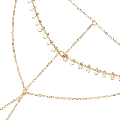 Brass Curb Chains Ring Bracelets BJEW-JB11485-1